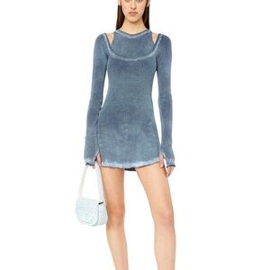 Diesel Stylish Blue Indigo Long Sleeve Dress/Tunic